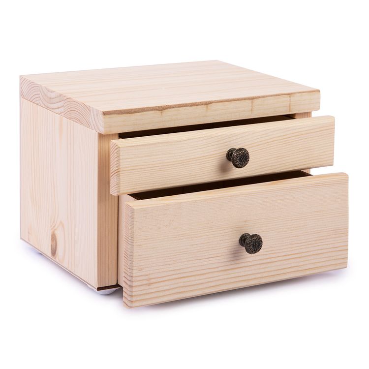 Заготовка для декорирования «Комод. 2 ящика», 20х15х14 см, сосна, 1 шт., Mr. Carving — картинка 2