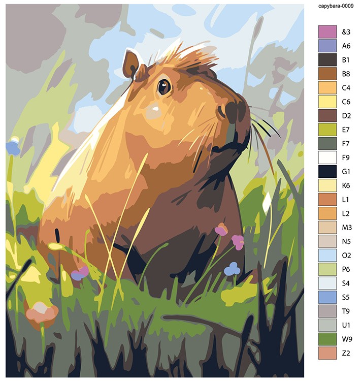 Картина по номерам «Смешная капибара» — картинка 2