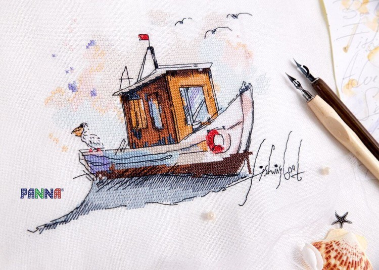 Набор для вышивания «Рыбацкая лодка» — картинка 3