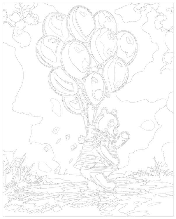 Картина по номерам «Герои Дисней: Винни Пух» — картинка 3