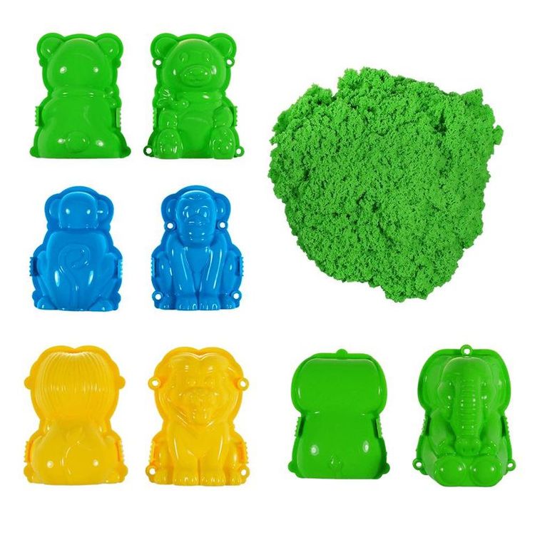 Космический пластичный песок набор «В поисках сокровищ» 3 кг (цвет зелёный) — картинка 4