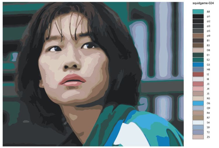 Картина по номерам «Игра в кальмара: Канг Саэ-пёк 3» — картинка 2