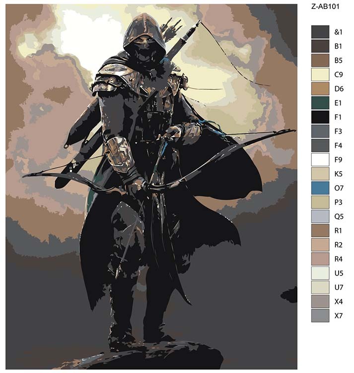 Картина по номерам «Лучник» — картинка 2