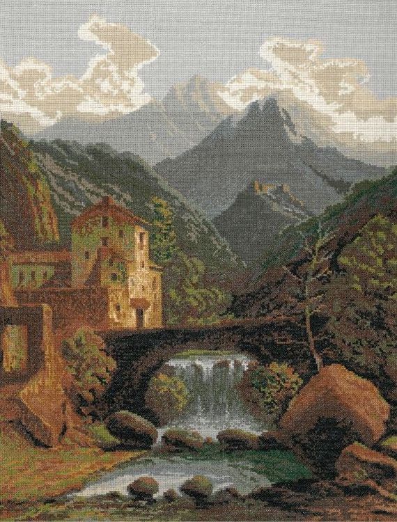 Набор для вышивания «Замок в горах», NITEX