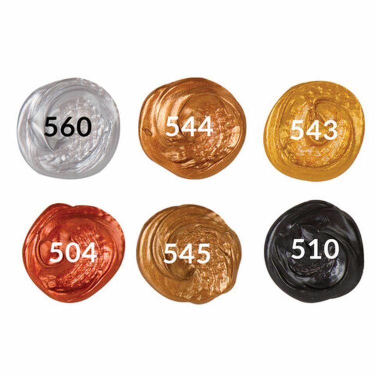 Краски акриловые художественные металлические цвета BRAUBERG ART CLASSIC, набор 6 шт по 22 мл — картинка 6