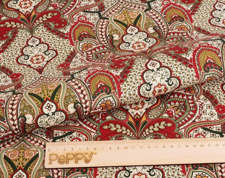 Ткань для пэчворка Тайны Марокко, 146 г/м², 50х55 см, 100% хлопок, цвет: бежевый, принт, Peppy — картинка 2