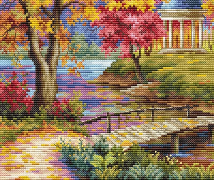 Набор для вышивания «Беседка в осеннем лесу» — картинка 7