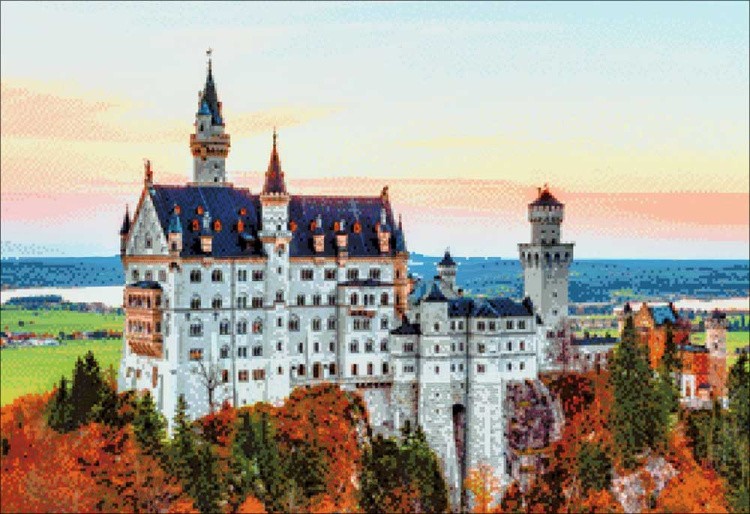 Алмазная вышивка «Замок Нойшванштайн» — картинка 2
