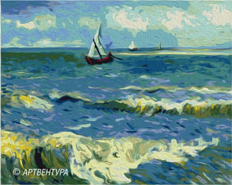 Картина по номерам «Морской пейзаж в Сен-Мари» Ван Гога