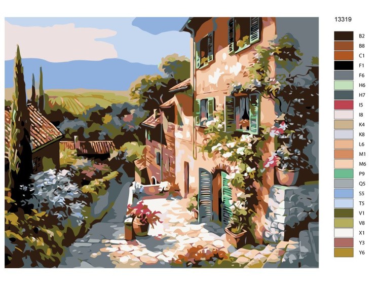 Картина по номерам «Солнечная улица» — картинка 2