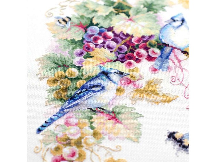 Набор для вышивания «Сойки и виноград» — картинка 4