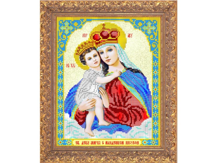 Рисунок на ткани «Дева Мария с младенцем Иисусом»