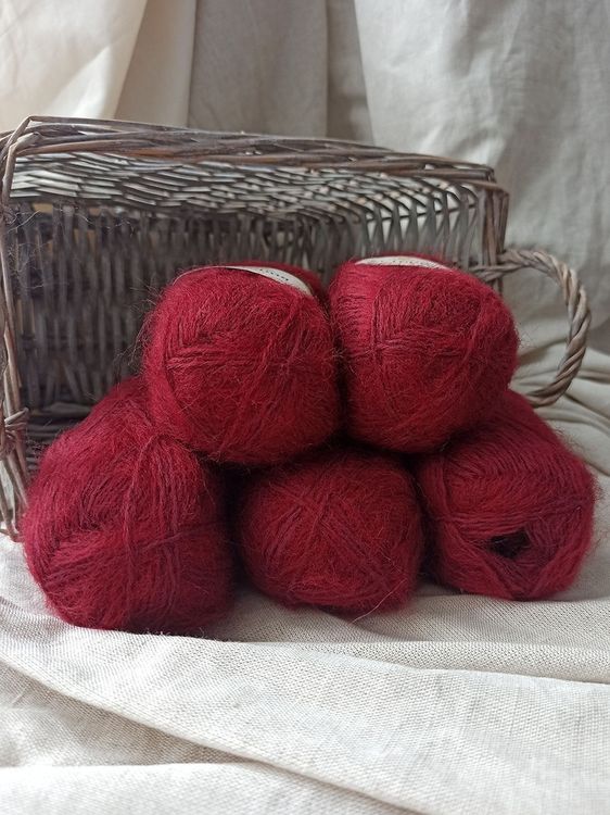 Пряжа Камтекс Астория (047), бордовый, 5 шт. по 50 г — картинка 3