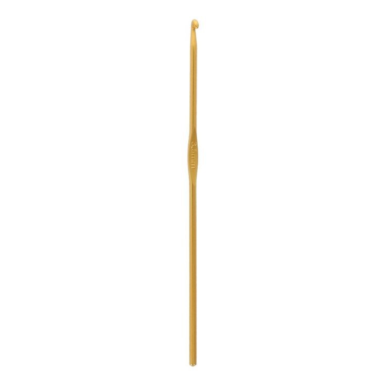 Крючок для вязания желтый, металл, 3,5 мм, 15 см, Gamma
