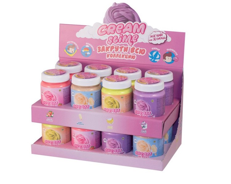 Лизун Cream-Slime с ароматом банана, 250 г — картинка 2