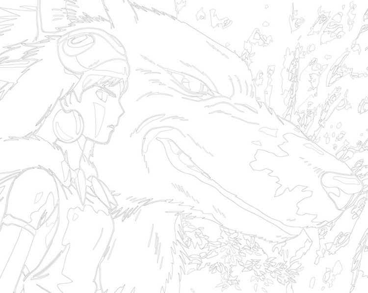 Картина по номерам «Принцесса Мононоке 2» — картинка 3