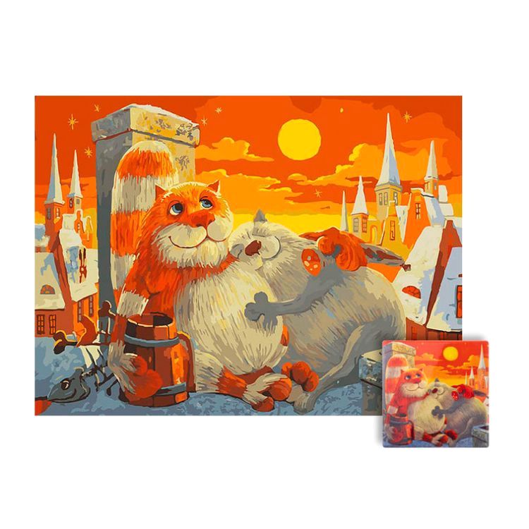 Картина по номерам «Поздний ужин» — картинка 3