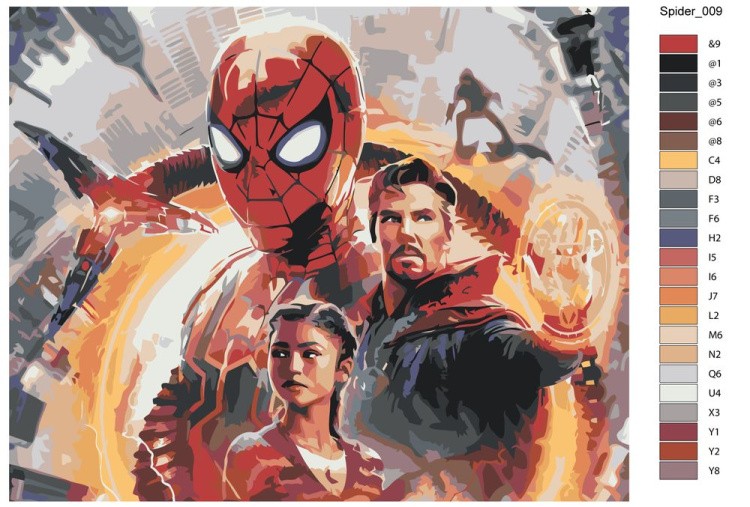 Картина по номерам «Человек-паук: Нет пути домой. Постер» — картинка 2