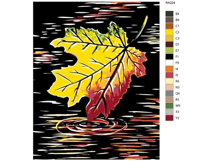 Картина по номерам «Осенний лист» — картинка 2