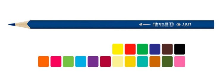 Набор трехгранных акварельных карандашей «Играй», заточенные, 8 упаковок по 18 цв., Лео — картинка 2