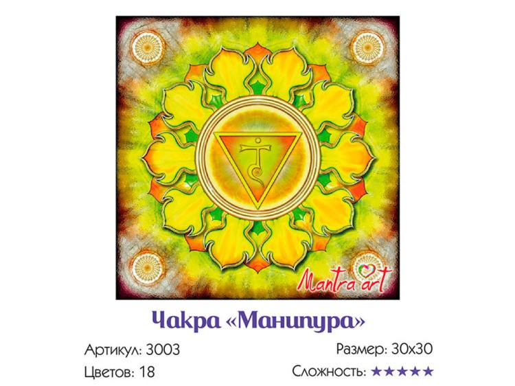 Картина по номерам «Чакра Манипура» — картинка 3