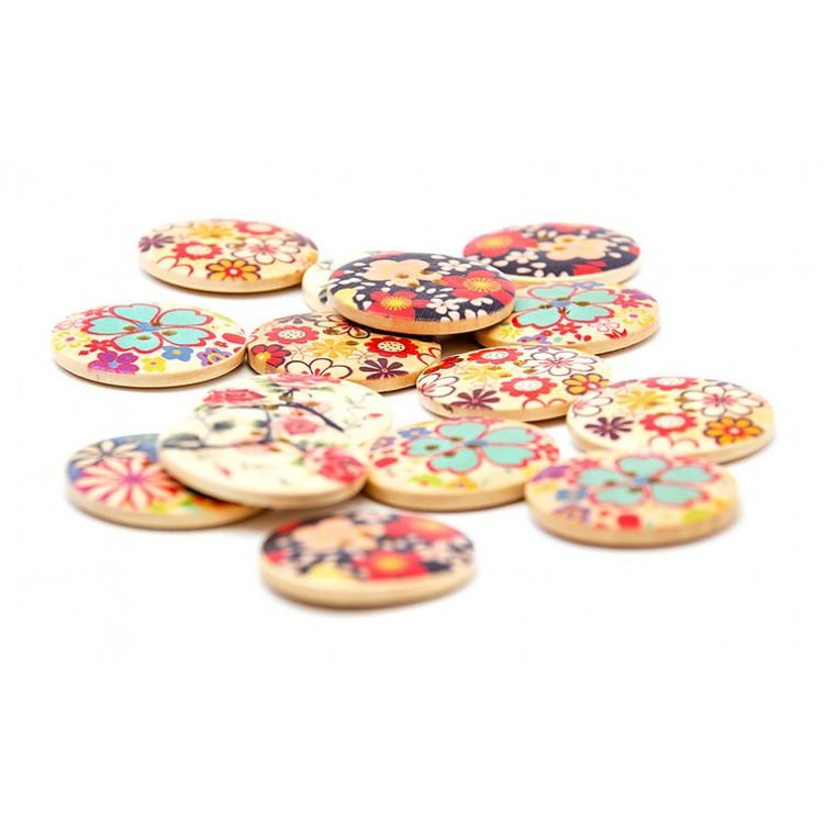 Пуговицы декоративные «Летние», 15 шт., 3 см, цветные — картинка 2