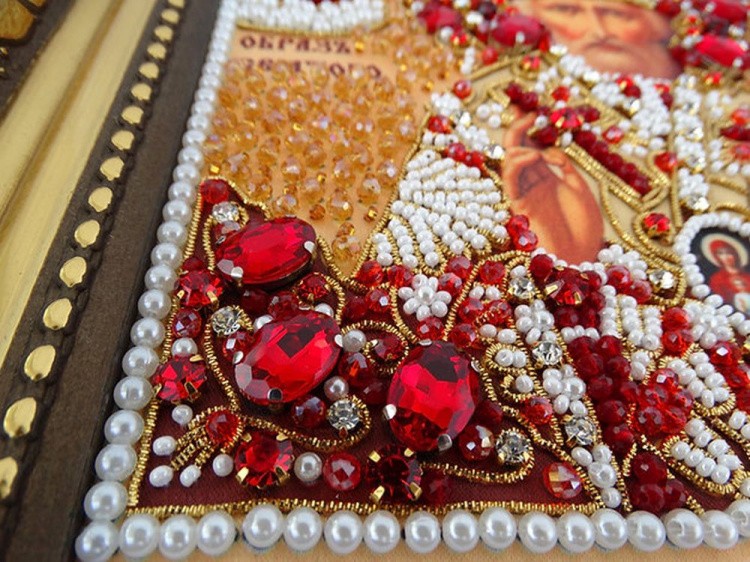 Набор вышивки хрустальными камнями «Николай (золотая)» — картинка 3