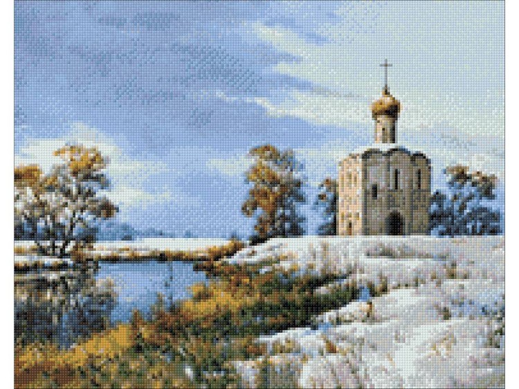 Алмазная вышивка «Старая часовня» — картинка 3