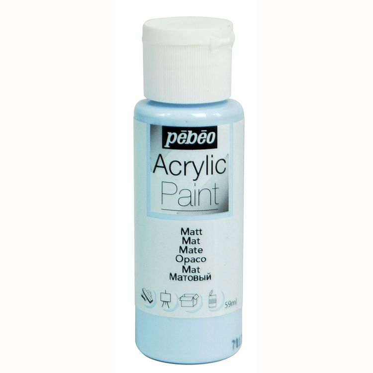 Краска акриловая Pebeo Acrylic Paint декоративная матовая (Небесный), 59 мл