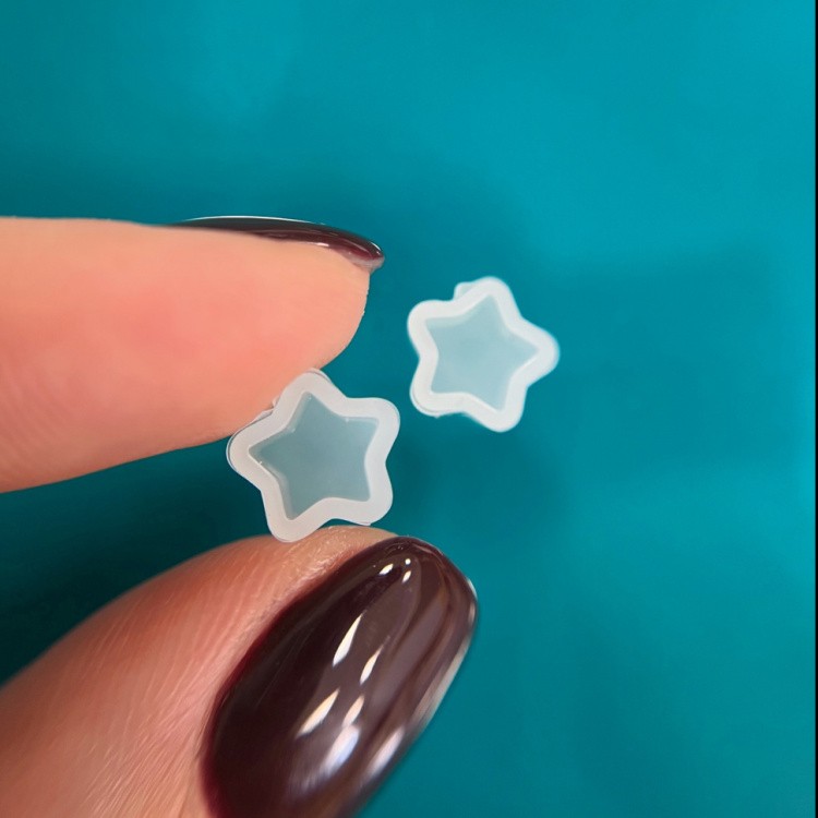 Силиконовый молд для сережек-гвоздиков «звезда», 2 шт. — картинка 2