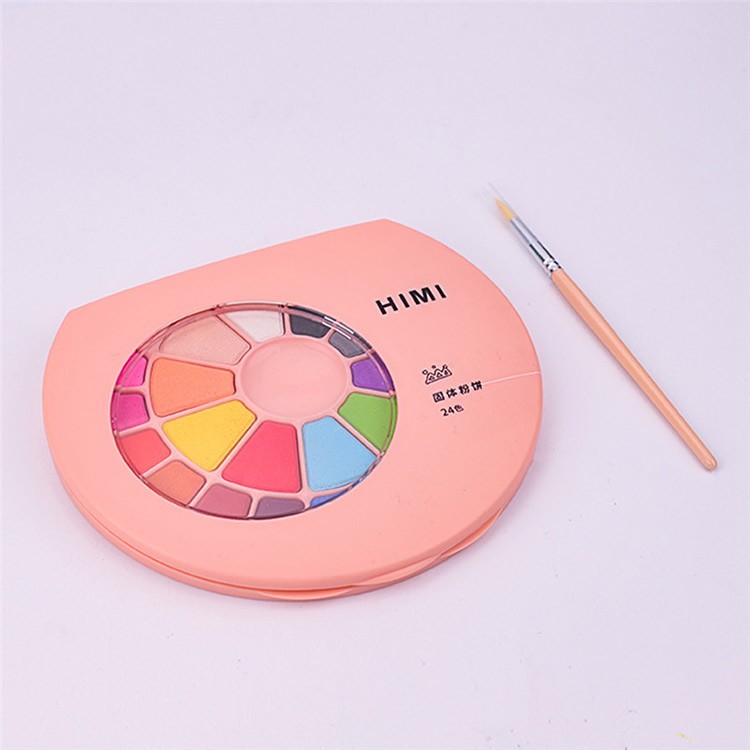 Набор акварельных красок HIMI розовый 24 цвета - 1 коробка — картинка 3