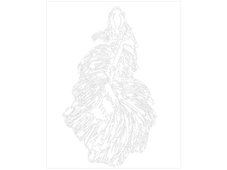 Картина по номерам «Золотая рыбка» — картинка 3