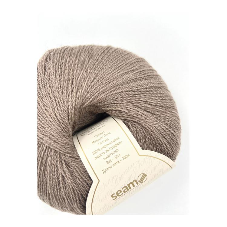 Пряжа SEAM MERINO LACE (25), серо-бежевый, 5 шт. по 50 г — картинка 3