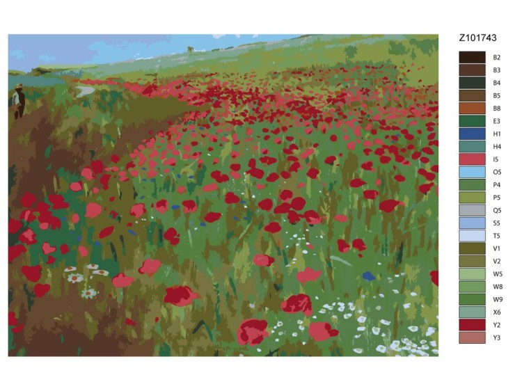 Картина по номерам «Цветочное поле» — картинка 2