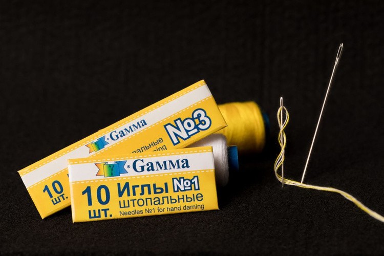 Иглы для шитья ручные №3 штопальные 10 шт., Gamma — картинка 3