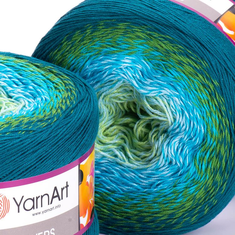Пряжа YarnArt Flowers (256), мультиколор, 5 шт. по 250 г — картинка 2