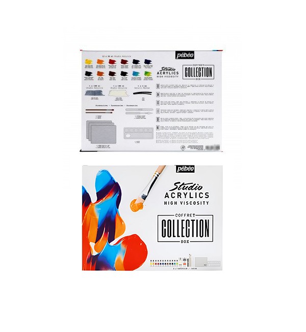 Краски Pebeo акриловые 12 цветов набор Studio Acrylics 20 мл — картинка 5