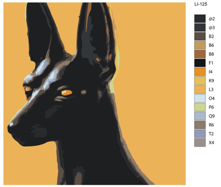 Картина по номерам «Собака с желтыми глазами» — картинка 2