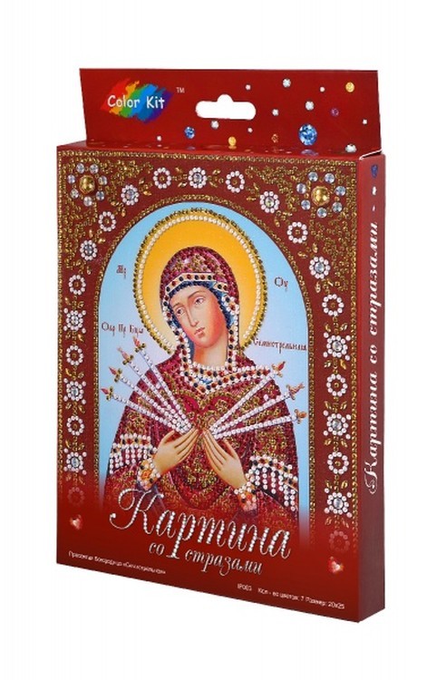 Алмазная вышивка 5D «Пресвятая Богородица Семистрельная» — картинка 3