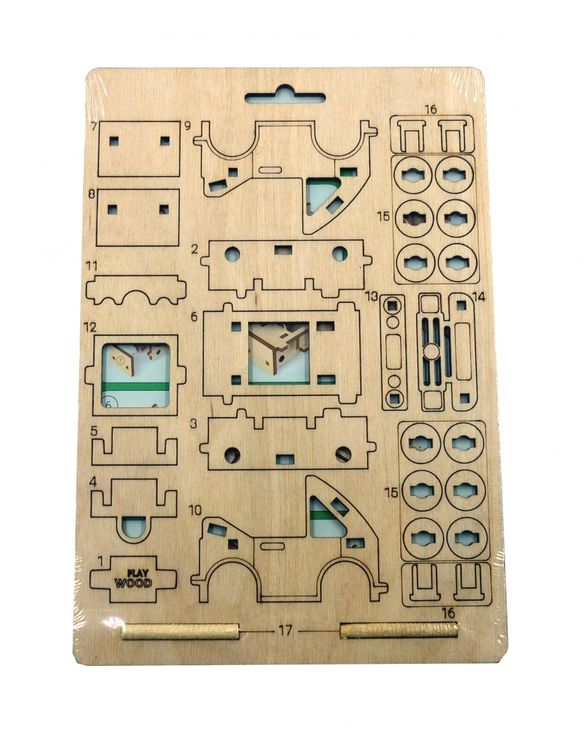 Конструктор из дерева «Кабриолет», Playwood — картинка 2