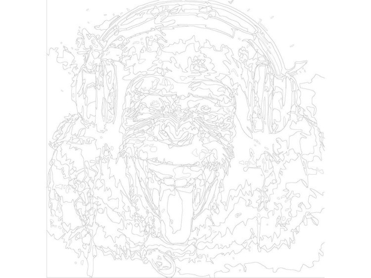 Картина по номерам «Шимпанзе-меломан» — картинка 3