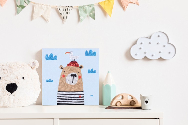 Алмазная вышивка «Постер. Мишка в тельняшке» — картинка 4