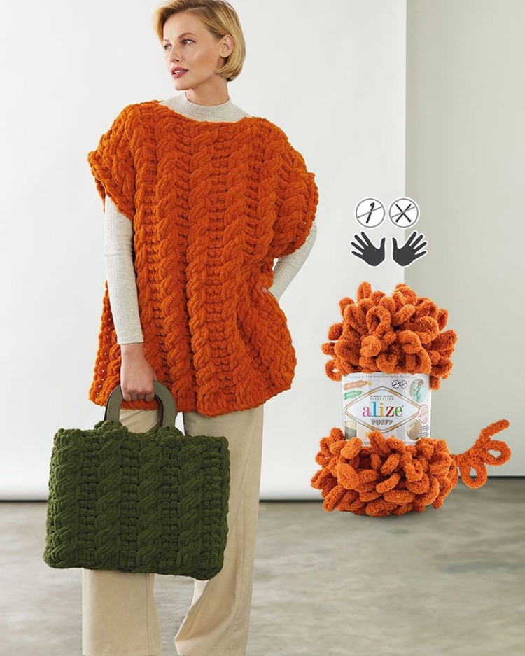 Пряжа ALIZE Puffy (262), беж, 5 шт. по 100 г — картинка 7