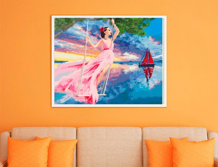 Алмазная вышивка «Алый парус» — картинка 2