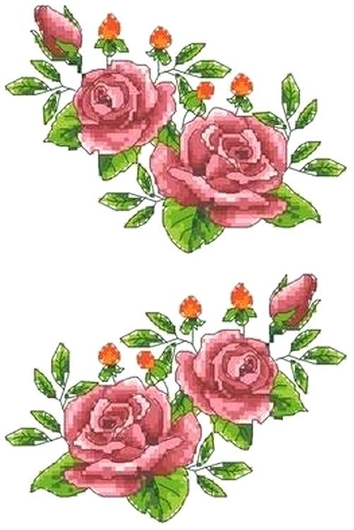 Рисунок на ткани «Прекрасные розы»
