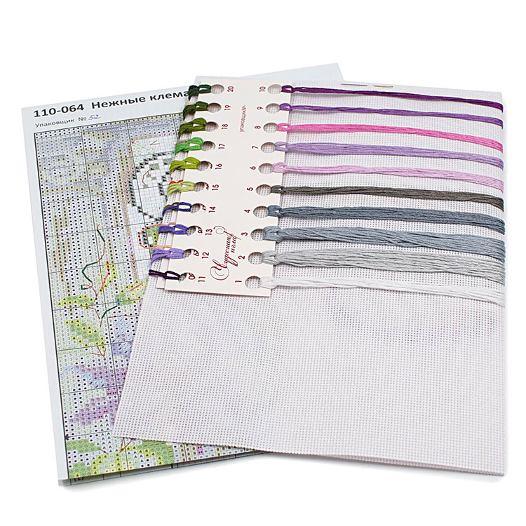 Набор для вышивания «Нежные клематисы» — картинка 3