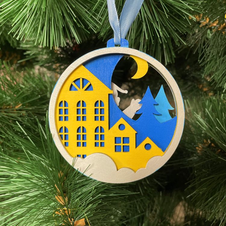 3D пазл-раскраска «Ночь перед Рождеством» — картинка 2