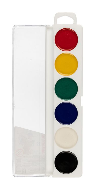 Краска акварель Мишка 6 цветов медовые без кисти — картинка 2