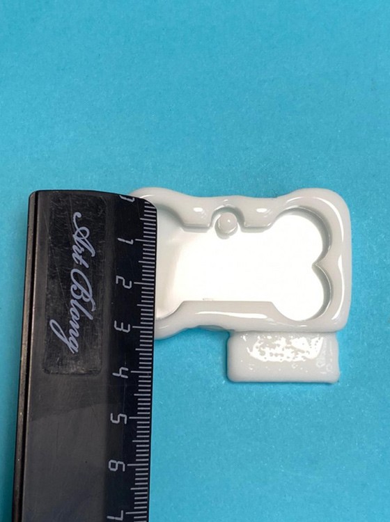 Молд №478 Жетон Кость (5 см), Art Blong — картинка 3