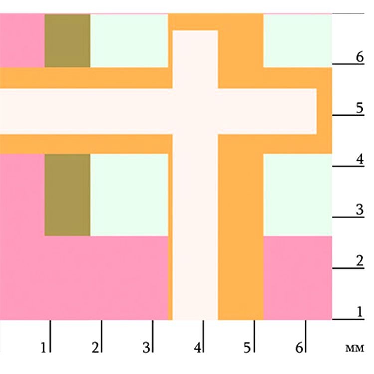 Ткань для пэчворка «БАБУШКИН СУНДУЧОК», 50x55 см, 140 г/м2, 100% хлопок, цвет: БС-15 клетка, ярко-желтый/бирюзовый, Peppy — картинка 2